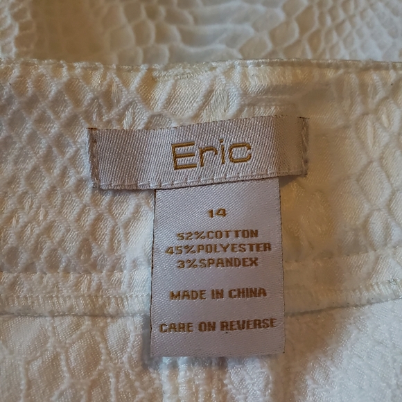 Eric cotton blend textured snake print pants C97 - Picture 2 of 7